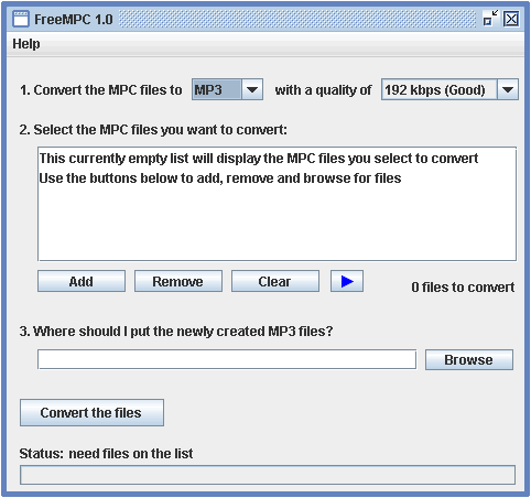 convert mpc to mp3 online